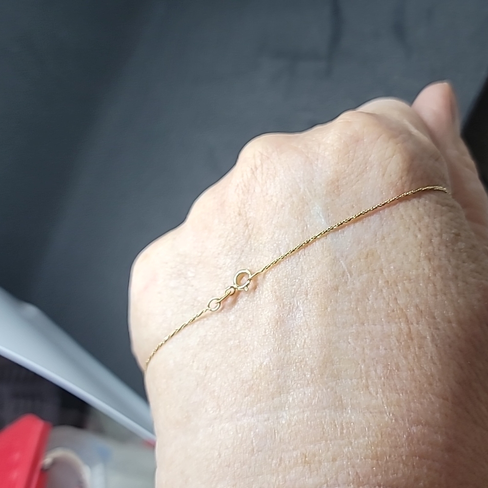 Gold Rope Chain Necklace with Spring Ring Clasp - Picture 4 of 4